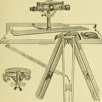 An illustration from Surveying ; a manual of practical instruction in the art of plane surveying, including plotting, leveling, triangulation, line running, cross-sectioning, traversing, and other details of field work (1910)