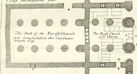 Picture 12 of 32 from A survey of the cathedrals of York, Durham, Carlisle, Chester, Man, Litchfield, Hereford, Worcester, Gloucester, Bristol, Lincoln, Ely, Oxford, Peterborough, Canterbury, Rochester, London, Winchester, Chichester, Norwich, Salisbury, Wells, Exeter, St. Davids, Landaff, Bangor, and St. Asaph : containing an history of their foundations, builders, antient monuments, and inscriptions, endowments, alienations, sales of lands, patronages ... : with an exact account of all the churches and chapels in each diocese, distinguished under their proper archdeaconries and deanries, to what saints dedicated, who patrons of them, and to what religious houses appropriated : the whole extracted from numerous collections out of the registers of every particular see ... : and illustrated with thirty-two curious draughts ... : in three volumes (1742), leaf 317