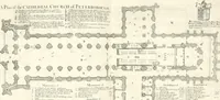 An illustration from A survey of the cathedrals of York, Durham, Carlisle, Chester, Man, Litchfield, Hereford, Worcester, Gloucester, Bristol, Lincoln, Ely, Oxford, Peterborough, Canterbury, Rochester, London, Winchester, Chichester, Norwich, Salisbury, Wells, Exeter, St. Davids, Landaff, Bangor, and St. Asaph : containing an history of their foundations, builders, antient monuments, and inscriptions, endowments, alienations, sales of lands, patronages ... : with an exact account of all the churches and chapels in each diocese, distinguished under their proper archdeaconries and deanries, to what saints dedicated, who patrons of them, and to what religious houses appropriated : the whole extracted from numerous collections out of the registers of every particular see ... : and illustrated with thirty-two curious draughts ... : in three volumes (1742)