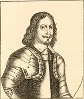 An illustration from A survey of England's champions and truths faithfull patriots; or, A Chronological recitement of the principall proceedings of the most worthy commanders of the prosperous armies raised for the preservation of religion, the Kings Majesties Person, the Privileges of Parliament, and the liberty of the subject, [etc.]; with a most exact narration of the several victories, as also the number of commanders and soldiers that have been slain on both sides since these uncivill civill wars began (1647)