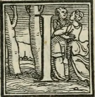 An illustration from Svpplimento delle piacevoli, ingeniose, et argutissime lettre. Indrizzate a diuersi, sotto varij, & bellissimi discorsi, nello antico volgare idioma composte, & dichiarite con moralissimi vocaboli (1556)