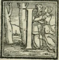 An illustration from Svpplimento delle piacevoli, ingeniose, et argutissime lettre. Indrizzate a diuersi, sotto varij, & bellissimi discorsi, nello antico volgare idioma composte, & dichiarite con moralissimi vocaboli (1556)