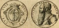 An illustration from Sylloge numismatum elegantiorum, quae diuersi impp., reges, principes, comites, respublicae diuersas ob causas ab anno 1500 ad annum usq[ue] 1600 cudi fecerunt, concinnata & historica narratione (sed breui) illustrata (1620)