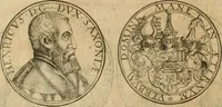 An illustration from Sylloge numismatum elegantiorum, quae diuersi impp., reges, principes, comites, respublicae diuersas ob causas ab anno 1500 ad annum usq[ue] 1600 cudi fecerunt, concinnata & historica narratione (sed breui) illustrata (1620)