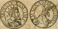 An illustration from Sylloge numismatum elegantiorum, quae diuersi impp., reges, principes, comites, respublicae diuersas ob causas ab anno 1500 ad annum usq[ue] 1600 cudi fecerunt, concinnata & historica narratione (sed breui) illustrata (1620)
