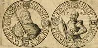 An illustration from Sylloge numismatum elegantiorum, quae diuersi impp., reges, principes, comites, respublicae diuersas ob causas ab anno 1500 ad annum usq[ue] 1600 cudi fecerunt, concinnata & historica narratione (sed breui) illustrata (1620)