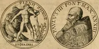 An illustration from Sylloge numismatum elegantiorum, quae diuersi impp., reges, principes, comites, respublicae diuersas ob causas ab anno 1500 ad annum usq[ue] 1600 cudi fecerunt, concinnata & historica narratione (sed breui) illustrata (1620)