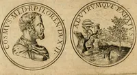 An illustration from Sylloge numismatum elegantiorum, quae diuersi impp., reges, principes, comites, respublicae diuersas ob causas ab anno 1500 ad annum usq[ue] 1600 cudi fecerunt, concinnata & historica narratione (sed breui) illustrata (1620)
