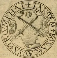 An illustration from Sylloge numismatum elegantiorum, quae diuersi impp., reges, principes, comites, respublicae diuersas ob causas ab anno 1500 ad annum usq[ue] 1600 cudi fecerunt, concinnata & historica narratione (sed breui) illustrata (1620)