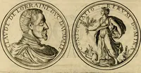 An illustration from Sylloge numismatum elegantiorum, quae diuersi impp., reges, principes, comites, respublicae diuersas ob causas ab anno 1500 ad annum usq[ue] 1600 cudi fecerunt, concinnata & historica narratione (sed breui) illustrata (1620)