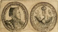 An illustration from Sylloge numismatum elegantiorum, quae diuersi impp., reges, principes, comites, respublicae diuersas ob causas ab anno 1500 ad annum usq[ue] 1600 cudi fecerunt, concinnata & historica narratione (sed breui) illustrata (1620)