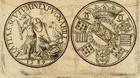 An illustration from Sylloge numismatum elegantiorum, quae diuersi impp., reges, principes, comites, respublicae diuersas ob causas ab anno 1500 ad annum usq[ue] 1600 cudi fecerunt, concinnata & historica narratione (sed breui) illustrata (1620)