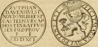 An illustration from Sylloge numismatum elegantiorum, quae diuersi impp., reges, principes, comites, respublicae diuersas ob causas ab anno 1500 ad annum usq[ue] 1600 cudi fecerunt, concinnata & historica narratione (sed breui) illustrata (1620)