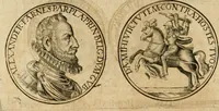 An illustration from Sylloge numismatum elegantiorum, quae diuersi impp., reges, principes, comites, respublicae diuersas ob causas ab anno 1500 ad annum usq[ue] 1600 cudi fecerunt, concinnata & historica narratione (sed breui) illustrata (1620)