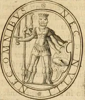 An illustration from Sylloge numismatum elegantiorum, quae diuersi impp., reges, principes, comites, respublicae diuersas ob causas ab anno 1500 ad annum usq[ue] 1600 cudi fecerunt, concinnata & historica narratione (sed breui) illustrata (1620)