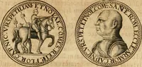 An illustration from Sylloge numismatum elegantiorum, quae diuersi impp., reges, principes, comites, respublicae diuersas ob causas ab anno 1500 ad annum usq[ue] 1600 cudi fecerunt, concinnata & historica narratione (sed breui) illustrata (1620)