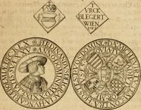 An illustration from Sylloge numismatum elegantiorum, quae diuersi impp., reges, principes, comites, respublicae diuersas ob causas ab anno 1500 ad annum usq[ue] 1600 cudi fecerunt, concinnata & historica narratione (sed breui) illustrata (1620)