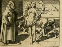 An illustration from Symbola avreae mensae dvodecim nationvm : hoc est, Hermaea sev Mercvrii festa ab heroibus duodenu selectu, artis chymicae usu, sapientia & authoritate paribvs celebrata, ad Pyrgopolynicen seu aduersarium illum tot annis iactabundum ... (1617)