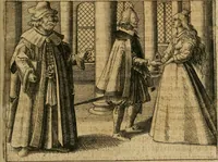 An illustration from Symbola avreae mensae dvodecim nationvm : hoc est, Hermaea sev Mercvrii festa ab heroibus duodenu selectu, artis chymicae usu, sapientia & authoritate paribvs celebrata, ad Pyrgopolynicen seu aduersarium illum tot annis iactabundum ... (1617)