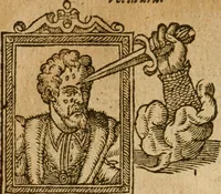 An illustration from Symbola heroica m. Clavdii Paradini, Belliiocensis canonici, et d. Gabrielis Symeonis : multo, quàm antea, fidelius de gallica lingua in latinam conuersa (1600)