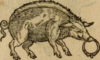An illustration from Symbola heroica m. Clavdii Paradini, Belliiocensis canonici, et d. Gabrielis Symeonis : multo, quàm antea, fidelius de gallica lingua in latinam conuersa (1600)