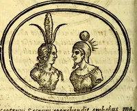 An illustration from ... Symbolarvm epistolicarvm liber, in quo nonnulla ex antiqvitatis ivris civilis et historiae penv depromuntur & illustrantur, mvltaqve avctorvm loca emendantur & explicantur (1628)