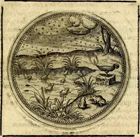 An illustration from Symbolor & emblematum ... centuria una [-quarta] (1661)