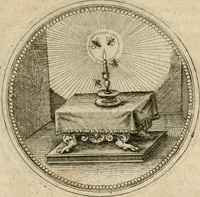An illustration from Symboloru[m] & emblematum ex re herbaria desumtorum centuria vna[-quarta] collecta (1654)