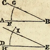 An illustration from A system of geometry and trigonometry : with a treatise on surveying (1830)