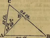 An illustration from A system of geometry and trigonometry, with a treatise on surveying; in which the principles of rectangular surveying, without plotting, are explained (1835)