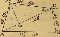 An illustration from A system of geometry and trigonometry, with a treatise on surveying; in which the principles of rectangular surveying, without plotting, are explained (1835)