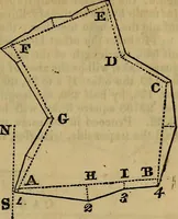 An illustration from A system of geometry and trigonometry, with a treatise on surveying; in which the principles of rectangular surveying, without plotting, are explained (1835)