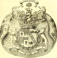 An illustration from A system of heraldry : speculative and practical : with the true art of blazon, according to the most approved heralds in Europe : illustrated with suitable examples of armorial figures, and achievements of the most considerable surnames and families in Scotland, &c. : together with historical and genealogical memorials relative thereto (1804)