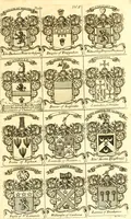 An illustration from A system of heraldry : speculative and practical : with the true art of blazon, according to the most approved heralds in Europe : illustrated with suitable examples of armorial figures, and achievements of the most considerable surnames and families in Scotland, &c. : together with historical and genealogical memorials relative thereto (1804)