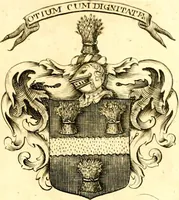 An illustration from A system of heraldry : speculative and practical : with the true art of blazon, according to the most approved heralds in Europe : illustrated with suitable examples of armorial figures, and achievements of the most considerable surnames and families in Scotland, &c. : together with historical and genealogical memorials relative thereto (1804)