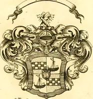 An illustration from A system of heraldry : speculative and practical : with the true art of blazon, according to the most approved heralds in Europe : illustrated with suitable examples of armorial figures, and achievements of the most considerable surnames and families in Scotland, &c. : together with historical and genealogical memorials relative thereto (1804)