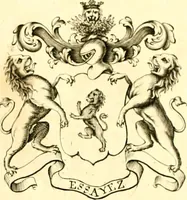 An illustration from A system of heraldry : speculative and practical : with the true art of blazon, according to the most approved heralds in Europe : illustrated with suitable examples of armorial figures, and achievements of the most considerable surnames and families in Scotland, &c. : together with historical and genealogical memorials relative thereto (1804)