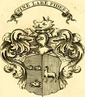 An illustration from A system of heraldry : speculative and practical : with the true art of blazon, according to the most approved heralds in Europe : illustrated with suitable examples of armorial figures, and achievements of the most considerable surnames and families in Scotland, &c. : together with historical and genealogical memorials relative thereto (1804)