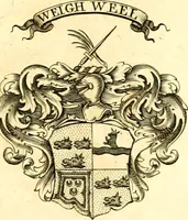 An illustration from A system of heraldry : speculative and practical : with the true art of blazon, according to the most approved heralds in Europe : illustrated with suitable examples of armorial figures, and achievements of the most considerable surnames and families in Scotland, &c. : together with historical and genealogical memorials relative thereto (1804)