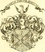 An illustration from A system of heraldry : speculative and practical : with the true art of blazon, according to the most approved heralds in Europe : illustrated with suitable examples of armorial figures, and achievements of the most considerable surnames and families in Scotland, &c. : together with historical and genealogical memorials relative thereto (1804)
