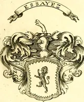 Picture 40 of 57 from A system of heraldry : speculative and practical : with the true art of blazon, according to the most approved heralds in Europe : illustrated with suitable examples of armorial figures, and achievements of the most considerable surnames and families in Scotland, &c. : together with historical and genealogical memorials relative thereto (1804), leaf 704