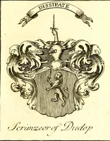 Picture 41 of 57 from A system of heraldry : speculative and practical : with the true art of blazon, according to the most approved heralds in Europe : illustrated with suitable examples of armorial figures, and achievements of the most considerable surnames and families in Scotland, &c. : together with historical and genealogical memorials relative thereto (1804), leaf 704