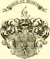 An illustration from A system of heraldry : speculative and practical : with the true art of blazon, according to the most approved heralds in Europe : illustrated with suitable examples of armorial figures, and achievements of the most considerable surnames and families in Scotland, &c. : together with historical and genealogical memorials relative thereto (1804)