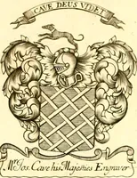 An illustration from A system of heraldry : speculative and practical : with the true art of blazon, according to the most approved heralds in Europe : illustrated with suitable examples of armorial figures, and achievements of the most considerable surnames and families in Scotland, &c. : together with historical and genealogical memorials relative thereto (1804)