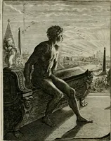 Picture 53 of 169 from Tableaux du temple des muses : tirez du cabinet de feu Mr. Favereau, conseiller du roy en sa Cour des Aydes, & gravez en tailles-douces par les meilleurs maistres de son temps, pour representer les vertus & les vices, sur les plus illustres fables de l'antiquité : avec les descriptions, remarques & annotations (1676), leaf 187