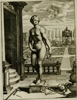 An illustration from Tableaux du temple des muses : tirez du cabinet de feu Mr. Favereau, conseiller du roy en sa Cour des Aydes, & gravez en tailles-douces par les meilleurs maistres de son temps, pour representer les vertus & les vices, sur les plus illustres fables de l'antiquité : avec les descriptions, remarques & annotations (1676)