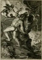 An illustration from Tableaux du temple des muses : tirez du cabinet de feu Mr. Favereau, conseiller du roy en sa Cour des Aydes, & gravez en tailles-douces par les meilleurs maistres de son temps, pour representer les vertus & les vices, sur les plus illustres fables de l'antiquité : avec les descriptions, remarques & annotations (1676)