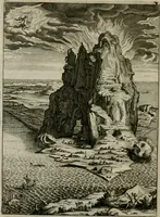 An illustration from Tableaux du temple des muses : tirez du cabinet de feu Mr. Favereau, conseiller du roy en sa Cour des Aydes, & gravez en tailles-douces par les meilleurs maistres de son temps, pour representer les vertus & les vices, sur les plus illustres fables de l'antiquité : avec les descriptions, remarques & annotations (1676)