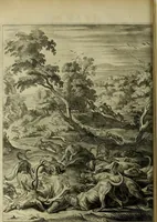 An illustration from Tableaux du temple des muses : tirez du cabinet de feu Mr. Favereau, conseiller du roy en sa cour des Aydes & grauez en tailles-douces par les meilleurs maistr s de son temps pour representer les vertus & les vices sur les plus illustres fables de l'antiquité (1655)