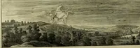 An illustration from Tableaux du temple des muses : tirez du cabinet de feu Mr. Favereau, conseiller du roy en sa cour des Aydes & grauez en tailles-douces par les meilleurs maistr s de son temps pour representer les vertus & les vices sur les plus illustres fables de l'antiquité (1655)